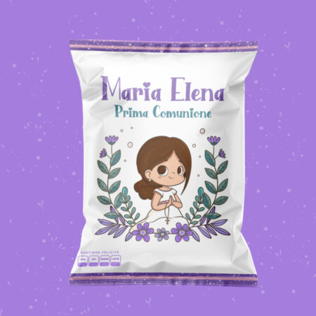 Comunione Bimba Fiori Lilla