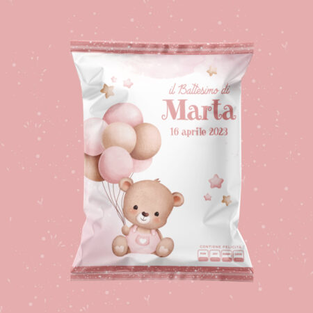 Orsetto Palloncini Rosa