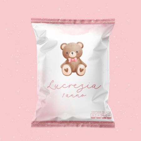 Orsetto Fiocco Rosa