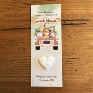 Cartoncino Segnalibro + Cuore Fiori