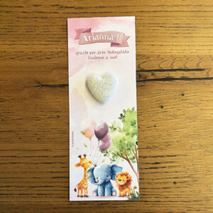 Cartoncino Segnalibro + Cuore Stoffa