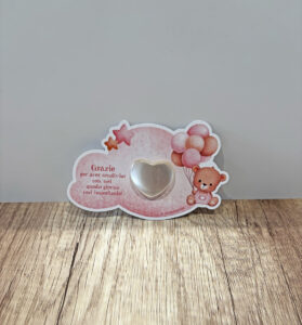 cartoncino sagomato + Cuore Madreperla