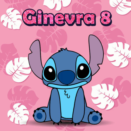 Stitch Rosa Glitter