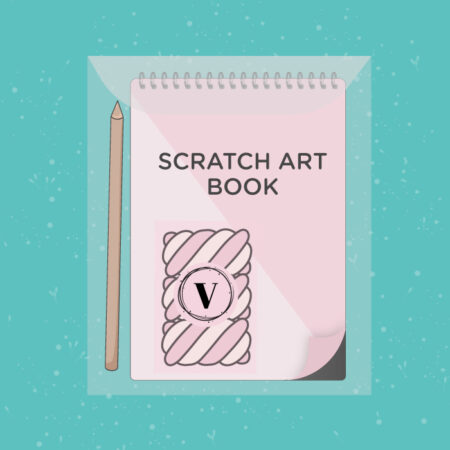 ScratchArt + 3 Marshmallow in bustina con adesivo